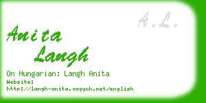 anita langh business card